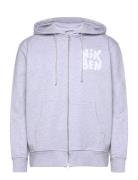 Nb Core Zip Hood Grey Purple Nikben