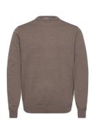 100 % Merino Crew Neck Knit Brown Lindbergh Black