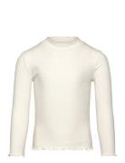 Turtleneck Long-Sleeved T-Shirt White Mango