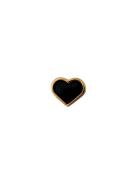 Enamel Heart Charm Gold Gold Design Letters