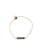 Word Candy Tag Bracelet Gold Design Letters