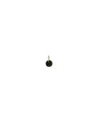 Dark Green Marble Charm 6Mm W/Gold Bail Green Design Letters