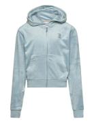 Diamante Zip Through Hoodie Blue Juicy Couture