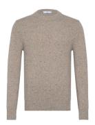 Marled Wool Knitted Sweater Beige Mango