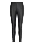 Leather-Effect Leggings Black Mango