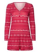 Pj Short Jersey Fairisle Red Hunkemöller