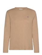 Reg Shield Ls T-Shirt Beige GANT