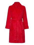 Lrl L/S Shawl Collar Robe Short Red Lauren Ralph Lauren Homewear