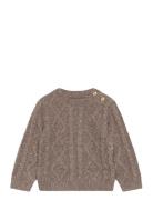 Butt D Knit Braided Sweater Brown Mango