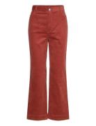 Regular Waist Straight Leg Corduroy Trousers Red Monki