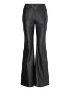 Flared Leather Trousers Black Mango