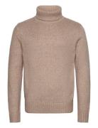 Brushed Roll Neck Jumper Beige Superdry