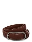 Glossy Nola Leather Belt Brown Becksöndergaard