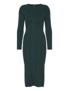 Kairi Rib Ls Midi Dress Green French Connection