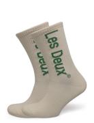 Brody Rib Socks 2-Pack Beige Les Deux