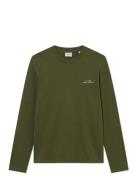 Crew Ls T-Shirt Green Les Deux