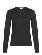 Liquid Touch C-Nk Top Ls Black Calvin Klein