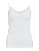 Objleena Sus Lace Singlet Top Noos White Object