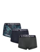 Core Minishorts 3P Patterned Björn Borg