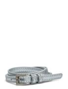 Glaze Aria Leather Belt Silver Becksöndergaard