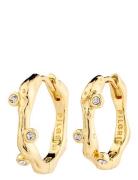 Hermi Recycled Crystal Hoop Earrings Gold Pilgrim