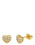 Dawn Crystal Earring Clear/Gold Gold Bud To Rose