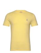 Custom Slim Fit Jersey Crewneck T-Shirt Yellow Polo Ralph Lauren