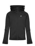 Jr Rider Mid Zip Hood Black Peak Performance