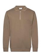 Jersey Pique W Zip L/S Beige Lindbergh