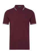 Twin Tipped Fp Shirt Burgundy Fred Perry