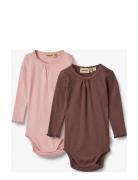 2 Rib Body L/S Lotta Pink Wheat