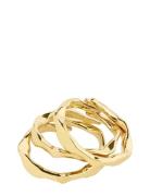 Wyatt Recycled Rings, 3 In A Set Gold Pilgrim