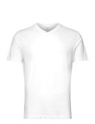 Slim Fit V-Neck T-Shirt 100% Cotton White Mango