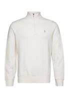 Luxury Jersey Quarter-Zip Pullover Cream Polo Ralph Lauren