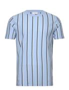 Striped Piqué Tee S/S Blue Lindbergh