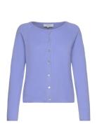 Rwlaica Ls O-Neck Raglan Cardigan Blue Rosemunde