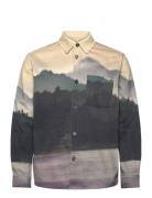 Relaxed Fit Printed Twill Overshirt Beige Scotch & Soda