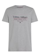 Hilfiger Center Stack Tee Grey Tommy Hilfiger