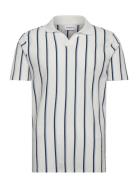 Striped Piqué Polo Shirt S/S White Lindbergh