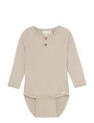 Body Ls Rib Beige Minymo