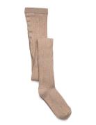 Cotton Rib Tights Beige Mp Denmark