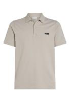 Stretch Pique Slim Polo Grey Calvin Klein