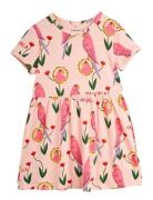 Parrots Aop Ss Dress Pink Mini Rodini