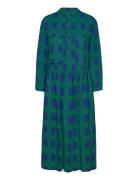 Checked Loose Fit Dress Green Bobo Choses