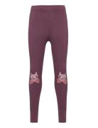 Leggings Kneepatch Cat Burgundy Lindex