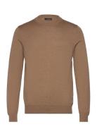 Keane Merino Crew Neck Sweater Brown J. Lindeberg