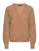 Mmthora V-Neck Knit Cardigan Beige MOS MOSH