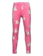 Leggings Velour Aop Rabbits Pink Lindex