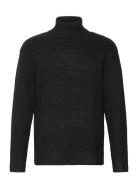 Relaxed Wool Blend Turtleneck Black Weekday