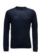 Merino Knit O-Neck Navy Lindbergh